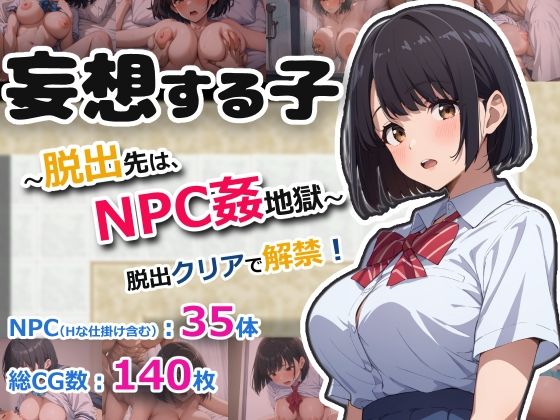 おーまっちゃ❤妄想する子〜脱出先は、NPC姦地獄〜【辱め】辱め