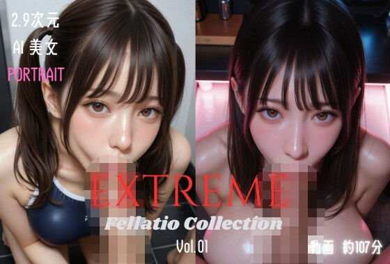 KEI diffusion❤2.9次元AI美女 PORTRAIT EXTREME Fellatio Collection VOL.01 AI SEX 動画集【3DCG】3DCG