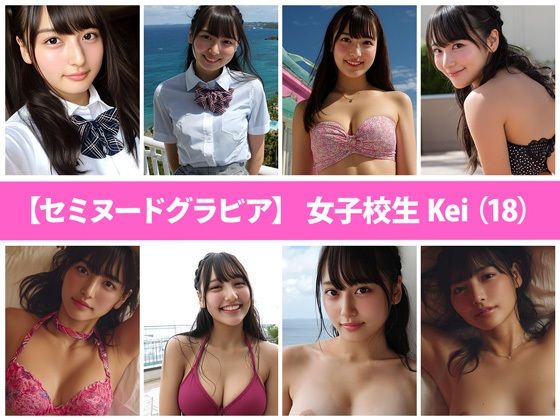 AI Girls Photo Collection❤【セミヌードグラビア】女子校生Kei（18）【制服】制服