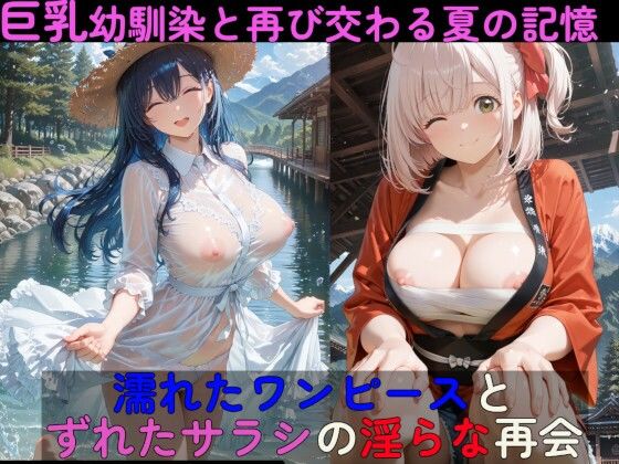 高天原AI❤巨乳幼馴染と再び交わる夏の記憶 濡れたワンピースとずれたサラシの淫らな再会【制服】制服