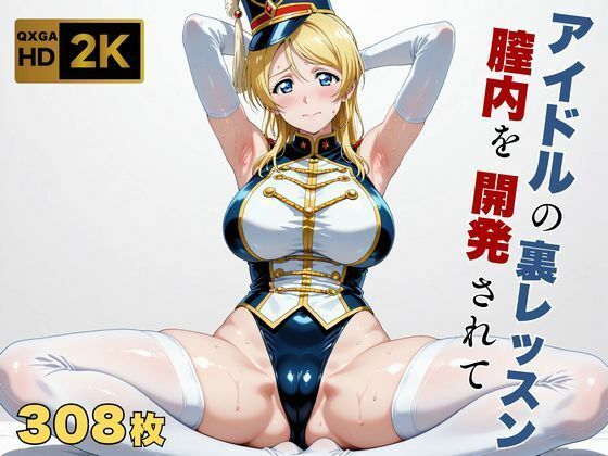 画像生成マン❤【ラブラ●ブ】【絢●絵里】金髪アイドル、マーチングバンド衣装のまま快感を教えられる【巨乳】巨乳