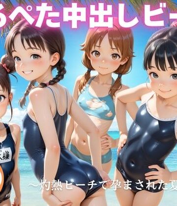 ポエム映倫館❤つるぺた中出しビーチ 〜灼熱ビーチで孕まされた夏〜【クンニ】クンニ