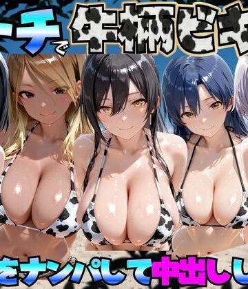 エロマンガ島2❤ビーチで牛柄のビキニの美女をナンパして中出しした話 ア◯ドルマスターミリオンライブ！編【巨乳】巨乳