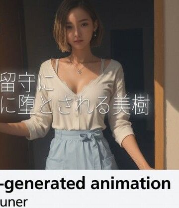 AItuner❤【4分】夫の留守に隣人に堕とされる美樹 ―― 家事着から徐々に剥がされ、中出しされイカされる不倫の午後【動画・アニメーション】動画・アニメーション