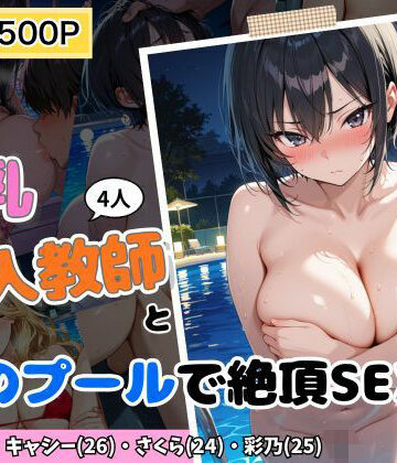 おかず缶❤巨乳美人教師と夜のプールで絶頂セックスする本【クンニ】クンニ