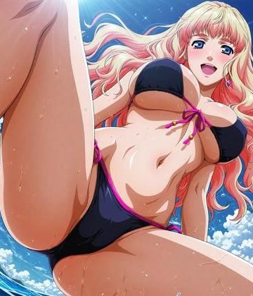 女神のいらっしゃる場所❤真夏の物語〜銀河の妖精シェリル・〇ーム、海でイチャラブ編〜【水着】水着