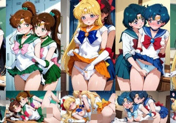 人工智楽団❤セーラー戦士が悪の美少女戦士にふたなり乱暴される（おまけCG付き）【ふたなり】ふたなり