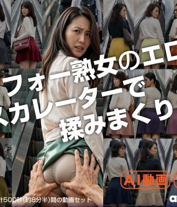 aipockle❤アラフォー熟女のエロ尻、エスカレーターで揉みまくりっ！【辱め】辱め